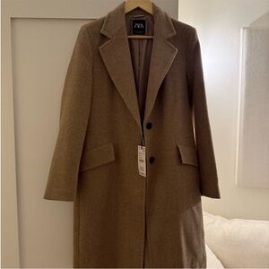 Tags on, brand new Zara Women's Tan Coat